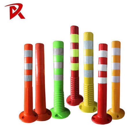 Latest company news about 2024 An toàn giao thông đường bộ PU 750mm màu cam Giao thông linh hoạt Bollard Đường báo động giới hạn phản xạ