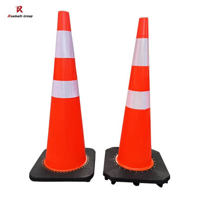 quality PVC cảnh báo an toàn giao thông đường bộ nón phản xạ nón an toàn nền đen 36 inch factory