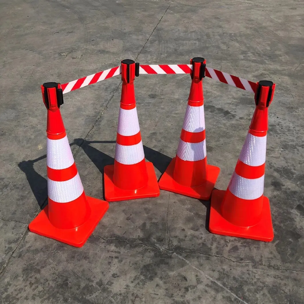 Đường dây đai có thể rút ra Cone Topper giao thông Cone kết nối băng Topper giao thông 0
