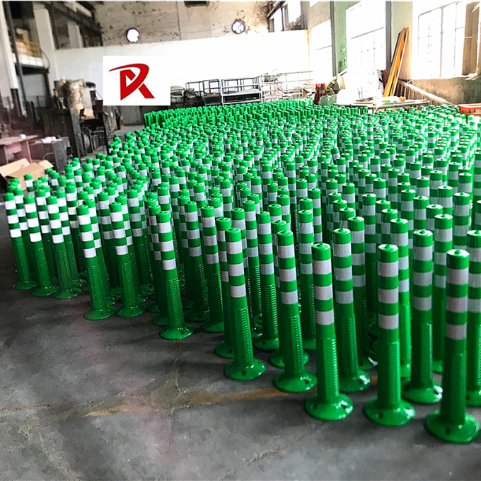 Popular Spring Parking Sign Post Road Safety Flexible PU Screw Thread Parking Lot Sign Posts 10