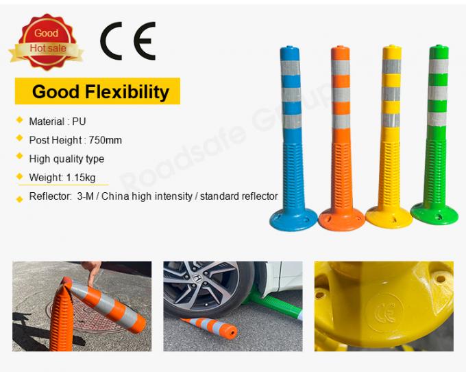 75cm bên ngoài cảnh báo an toàn giao thông đường bộ bền PU nhựa cảnh báo giao thông 2