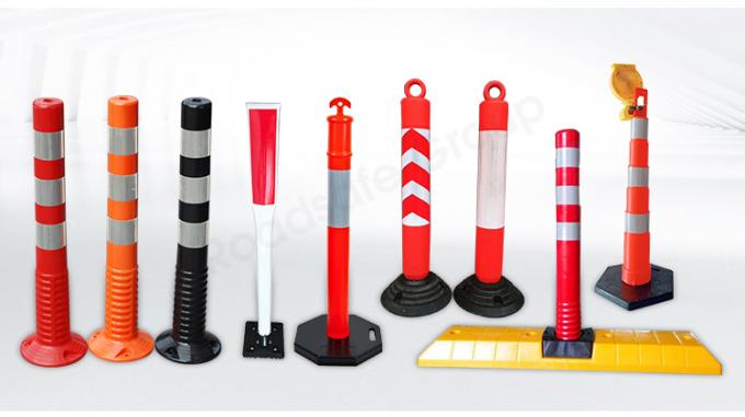 75cm bên ngoài cảnh báo an toàn giao thông đường bộ bền PU nhựa cảnh báo giao thông 1