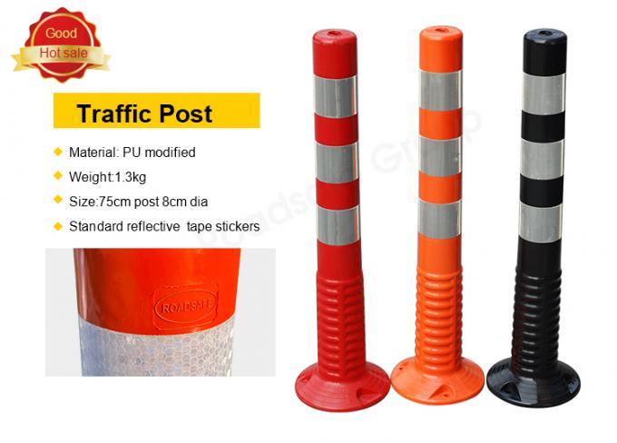 75cm bên ngoài cảnh báo an toàn giao thông đường bộ bền PU nhựa cảnh báo giao thông 3