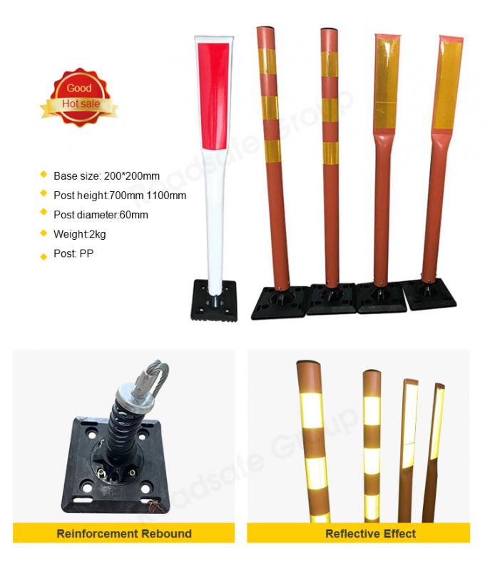 75cm bên ngoài cảnh báo an toàn giao thông đường bộ bền PU nhựa cảnh báo giao thông 4