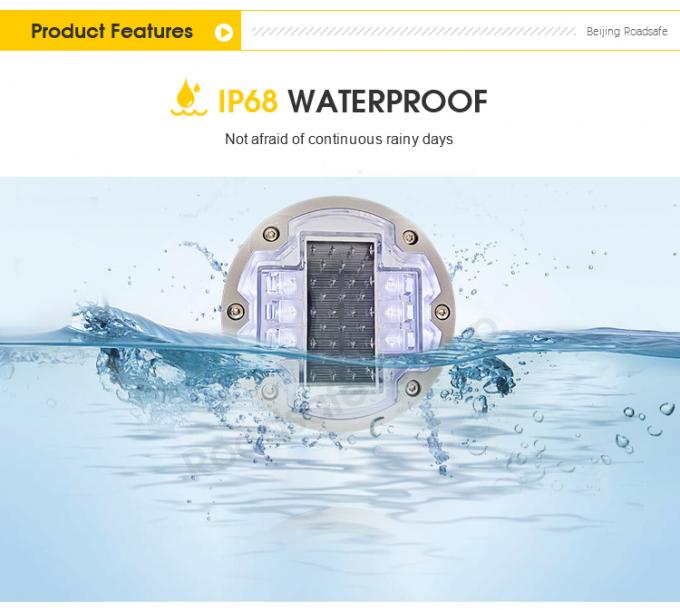 Đèn đèn LED nhấp nháy vòng nhựa nhúng mắt mèo không dây đường lái ngầm đánh dấu ánh sáng đường mặt trời 2