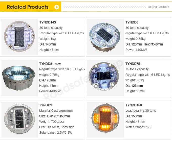 Đèn đèn LED nhấp nháy vòng nhựa nhúng mắt mèo không dây đường lái ngầm đánh dấu ánh sáng đường mặt trời 6